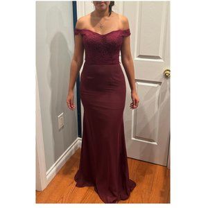 Evening Gown Maroon